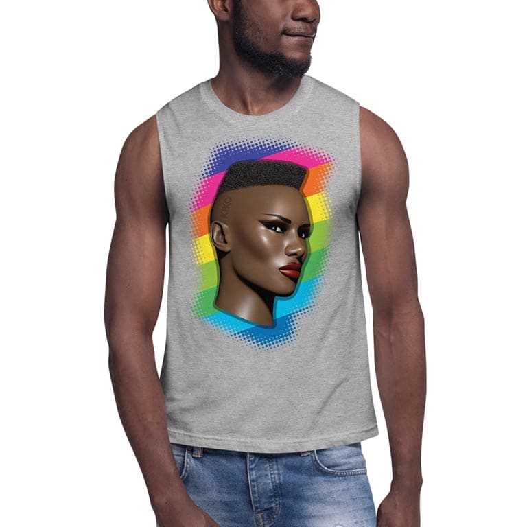 rainbow muscle tee