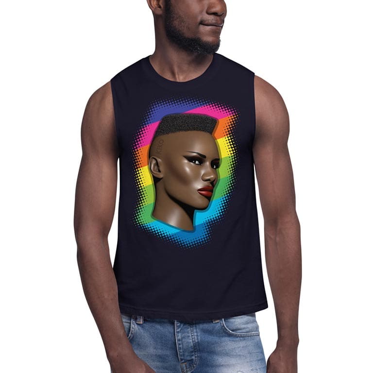 rainbow muscle tee