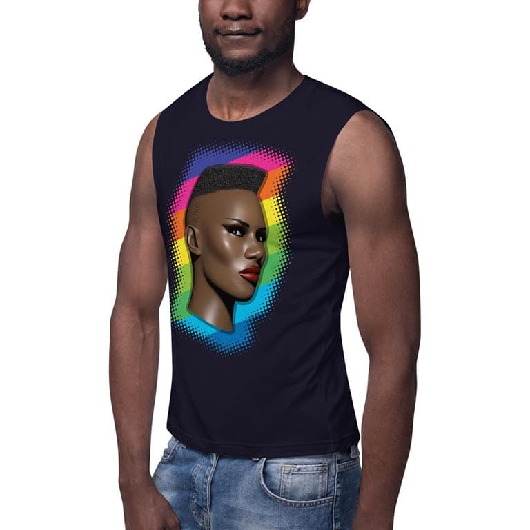 rainbow muscle tee