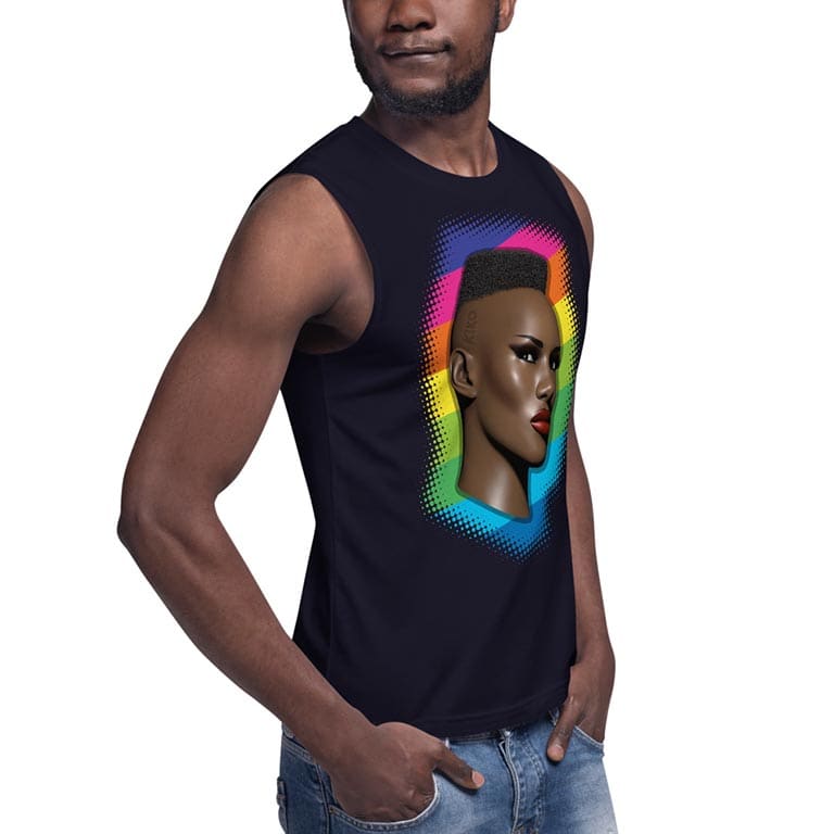 rainbow muscle tee