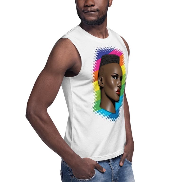 rainbow muscle tee